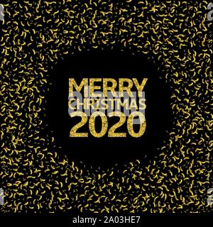 2020 Frohe Weihnachten Hintergrund Stock Vektor