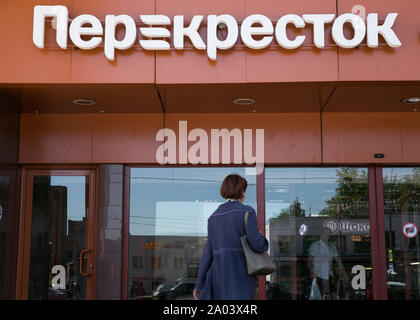 Perekrestok russische Lebensmittel Einzelhandel Stockfoto