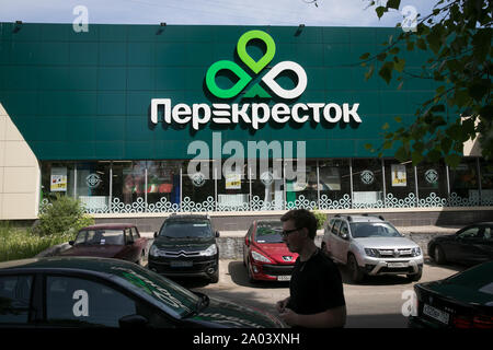 Perekrestok russische Lebensmittel Einzelhandel Stockfoto