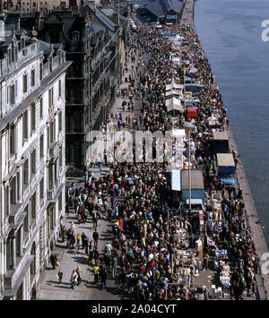 Newcastle Quayside Markt, c 1973 Stockfoto