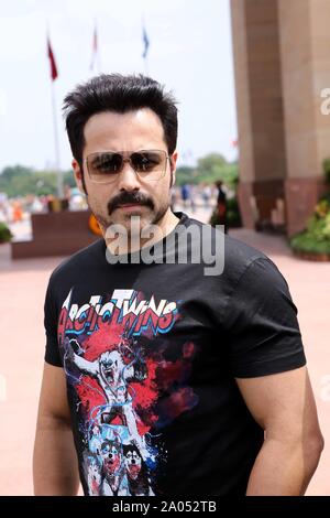 New Delhi, Indien. 19 Sep, 2019. Bollywood Schauspieler, Emraan Hashmi, während der payinghomage zu den Soldaten, die das ultimative Opfer für das Vaterland erfolgt bei Amar Jawan Jyoti. (Foto von Jyoti Kapoor/Pacific Press) Quelle: Pacific Press Agency/Alamy leben Nachrichten Stockfoto