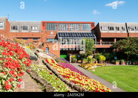 Tamworth Schlosspark Stadtzentrum und Ankerside Einkaufszentrum Staffordshire England UK GB UK Europa Stockfoto