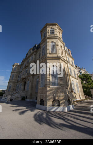 Hier erfahren Sie alles, was Sie von der Villa Valmer in Marseille: Blick auf Villa Valmer befindet sich an der Corniche Kennedy von Marseille sehen können Stockfoto