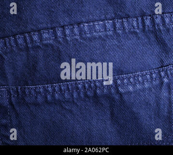 Nahaufnahme von Denim in Details Stockfoto
