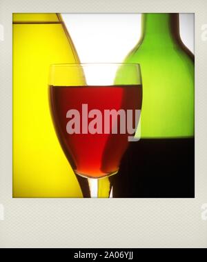 Wein, rot, weiß und rosé Stockfoto