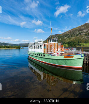 See Ullswater und Lakeland Dampfgarer Fähre im Lake District, Cumbria Stockfoto