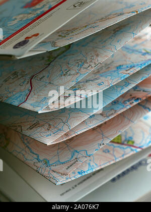 Ordnance Survey Map nördliche Schottland Stockfoto