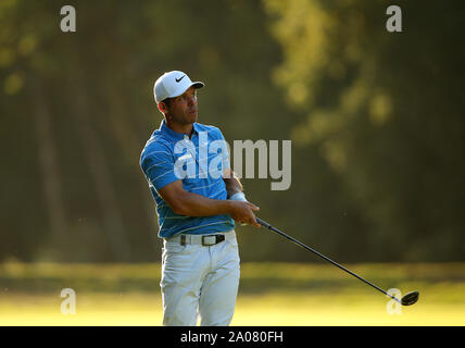 Wentworth Golf Club, Virginia Water, Großbritannien. 19. September 2019. Paul Casey von England während am Tag 1 bei der BMW PGA Championship. Nur für den redaktionellen Gebrauch bestimmt. Quelle: Paul Terry/Alamy. Quelle: Paul Terry Foto/Alamy leben Nachrichten Stockfoto