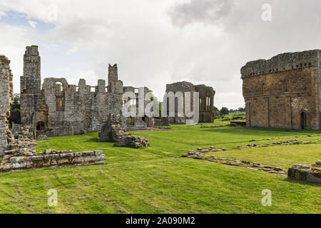 Egglestone Ruinen der Abtei aus dem 12. Jahrhundert in der Nähe von Barnard Castle, County Durham, UK dating Stockfoto