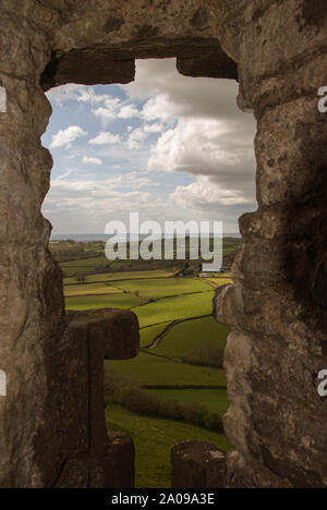 Carreg Cennen anzeigen Stockfoto