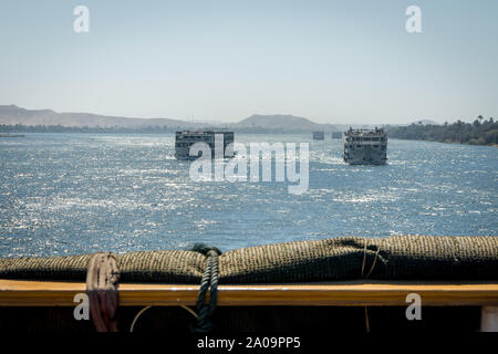 Kreuzfahrten auf dem Nil. Ägypten. April 2019. Afrika Stockfoto