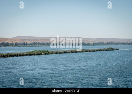 Landschaft an den Ufern des Nil. Ägypten. Afrika Stockfoto