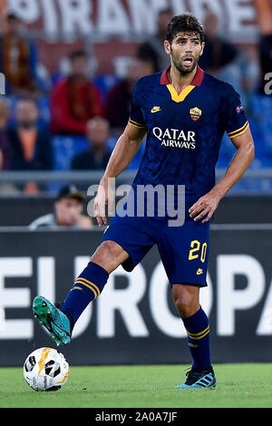 Roma, Italien. 19 Sep, 2019. Federico Fazio der AS Roma während der UEFA Europa League Spiel zwischen dem AS Rom und Istanbul Basaksehir im Stadio Olimpico, Rom, Italien Am 19. September 2019. Credit: Giuseppe Maffia/Alamy leben Nachrichten Stockfoto