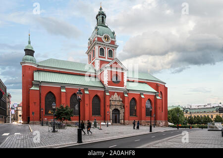 Stockholm, Schweden. September 2019. Panoramablick auf die Kirche von St. James Stockfoto