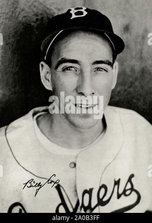 Jahrgang Foto: Baseballspieler Billy Cox, die mit der Brooklyn Schwindler in den 40er und 50er Jahren gespielt. Stockfoto