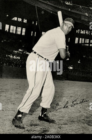 Vintage Foto von Baseball spieler Luke Ostern, die mit den Cleveland Indians spielte in den 1940er und 50er Jahre. . Stockfoto