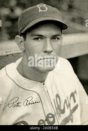 Jahrgang Foto: Baseballspieler Peter Reiser, die mit der Brooklyn Schwindler in den 40er und 50er Jahren gespielt. . Stockfoto