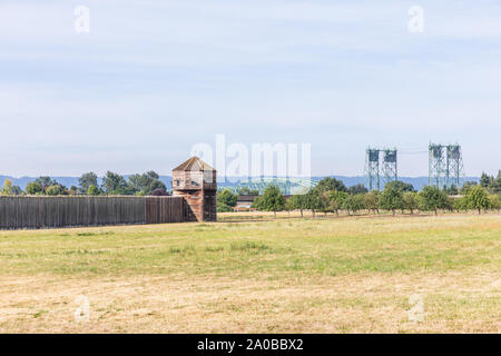 USA, Washington State, Fort Vancouver National Historic Site. Die Hudson's Bay Company Fort Vancouver. Stockfoto