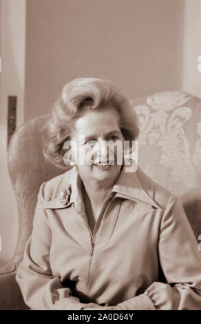 Die britische Premierministerin Margaret Thatcher die Eiserne Lady. Stockfoto