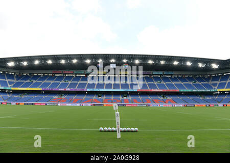 Allgemeine Ansicht des Stadions während der Schulung die Südafrika Captain's Laufen vor der 2019 Rugby World Cup pool B Spiel gegen Neuseeland im International Stadium Yokohama Yokohama, Kanagawa, Japan am 20. September 2019. Foto von Tadashi Miyamoto Stockfoto