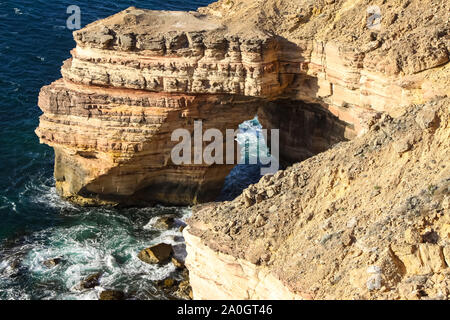 Blick auf malerische natürliche Brücke in Kalbarri Nationalpark, Western Australia Stockfoto