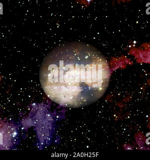 Planet Jupiter in der bunten sternklaren Universum. Elemente dieses Bild von der NASA eingerichtet. Stockfoto