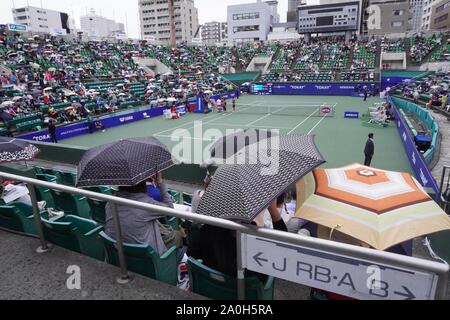 Osaka, Japan. 20 Sep, 2019. Allgemeine Ansichten, September 20, 2019 - Tennis: Viertelfinale im ITC Utsubo Tennis Center während 2019 TORAY PAN PACIFIC OPEN Tennis Turnier in Osaka, Japan. Credit: SportsPressJP/LBA/Alamy leben Nachrichten Stockfoto