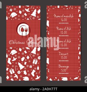 Weihnachten festliches Menü Design Stock Vektor