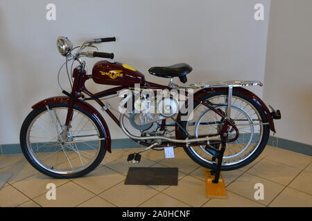 Ein whizzer motorisiertes Fahrrad. Stockfoto