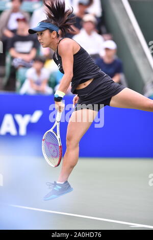 Osaka, Japan. 20 Sep, 2019. Misaki Doi (JPN), 20. September 2019 - Tennis: Viertelfinale im ITC Utsubo Tennis Center während 2019 TORAY PAN PACIFIC OPEN Tennis Turnier in Osaka, Japan. Credit: SportsPressJP/LBA/Alamy leben Nachrichten Stockfoto