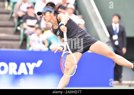 Osaka, Japan. 20 Sep, 2019. Misaki Doi (JPN), 20. September 2019 - Tennis: Viertelfinale im ITC Utsubo Tennis Center während 2019 TORAY PAN PACIFIC OPEN Tennis Turnier in Osaka, Japan. Credit: SportsPressJP/LBA/Alamy leben Nachrichten Stockfoto