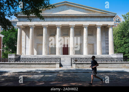 Zweite Bank US Philadelphia, Ansicht der griechischen Revival Stil zweite Bank der Vereinigten Staaten (1824) in der Philadelphia National Historical Park, USA Stockfoto