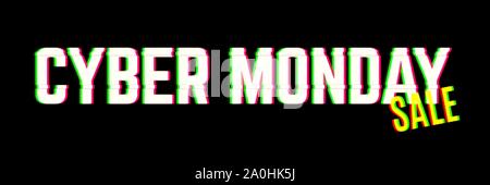 Cyber Monday verkauf Hintergrund. Die Ankündigung eines web Abstand banner Stock Vektor