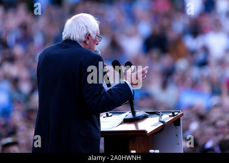 Senator Bernie Sanders Kampagnen an der Universität von North Carolina in Chapel Hill Campus. Stockfoto