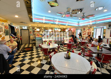 Ein 50er American Style Diner in Harrisburg. Stockfoto