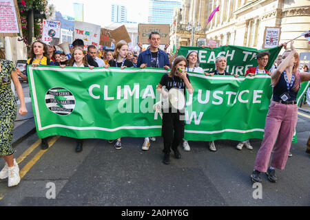 Das globale Klima Streik Protest, Birmingham, Großbritannien Stockfoto