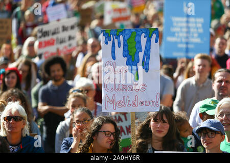 Das globale Klima Streik Protest, Birmingham, Großbritannien Stockfoto