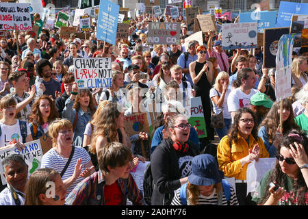 Das globale Klima Streik Protest, Birmingham, Großbritannien Stockfoto