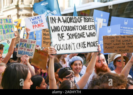 Das globale Klima Streik Protest, Birmingham, Großbritannien Stockfoto