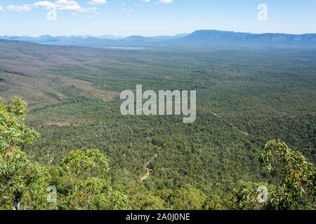 Blick auf Victoria Lake Wartook von Reed Lookout in den Grampians Region von Victoria, Australien. Stockfoto