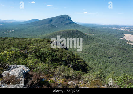 Aussicht auf den Mt abrupt in den Grampians Region von Victoria, Australien. Stockfoto