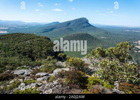 Aussicht auf den Mt abrupt in den Grampians Region von Victoria, Australien. Stockfoto