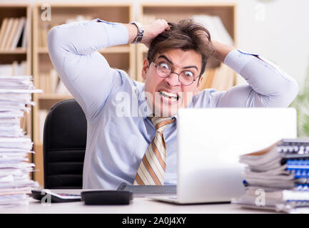 Lustige Buchhalter Buchhalter die Arbeit im Büro Stockfotografie Alamy