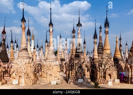 Die Kakku Pagoden, Taunggyi, Shan Staat, Myanmar Stockfoto