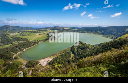 Lagoa das Furnas, See vulkanischen Ursprungs in Furnas, Açores, Portugal Stockfoto