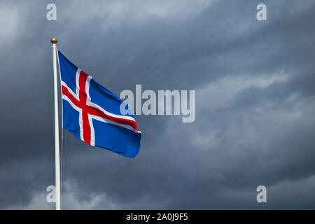 Bandera de Islandia Stockfoto