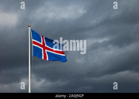 Bandera de Islandia Stockfoto