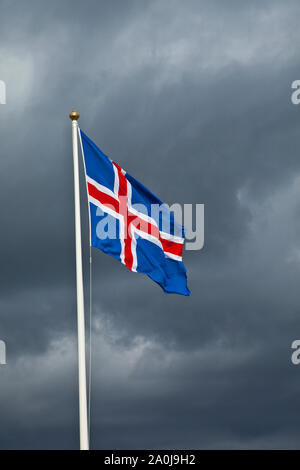 Bandera de Islandia Stockfoto