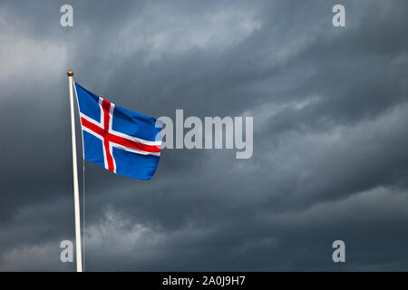 Bandera de Islandia Stockfoto