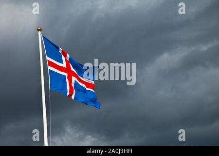 Bandera de Islandia Stockfoto